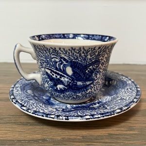 BLUE TORQUAY CUP & SAUCER